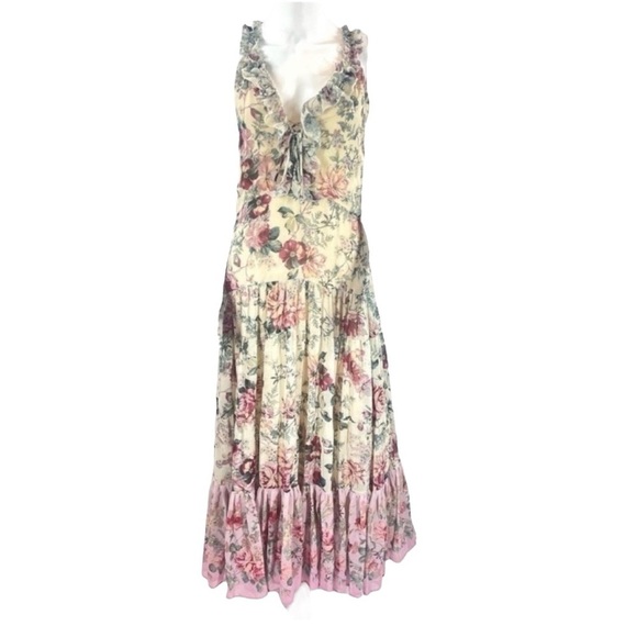 SECRET Mission Emmeline Romantic Floral Boho Chic Maxi Dress NEW Size Small NEW - Picture 10 of 13